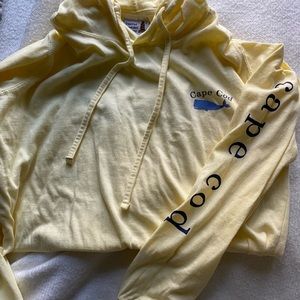 light Cape Cod Yellow long sleeve hoodie size S